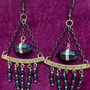 Obsidian earrings